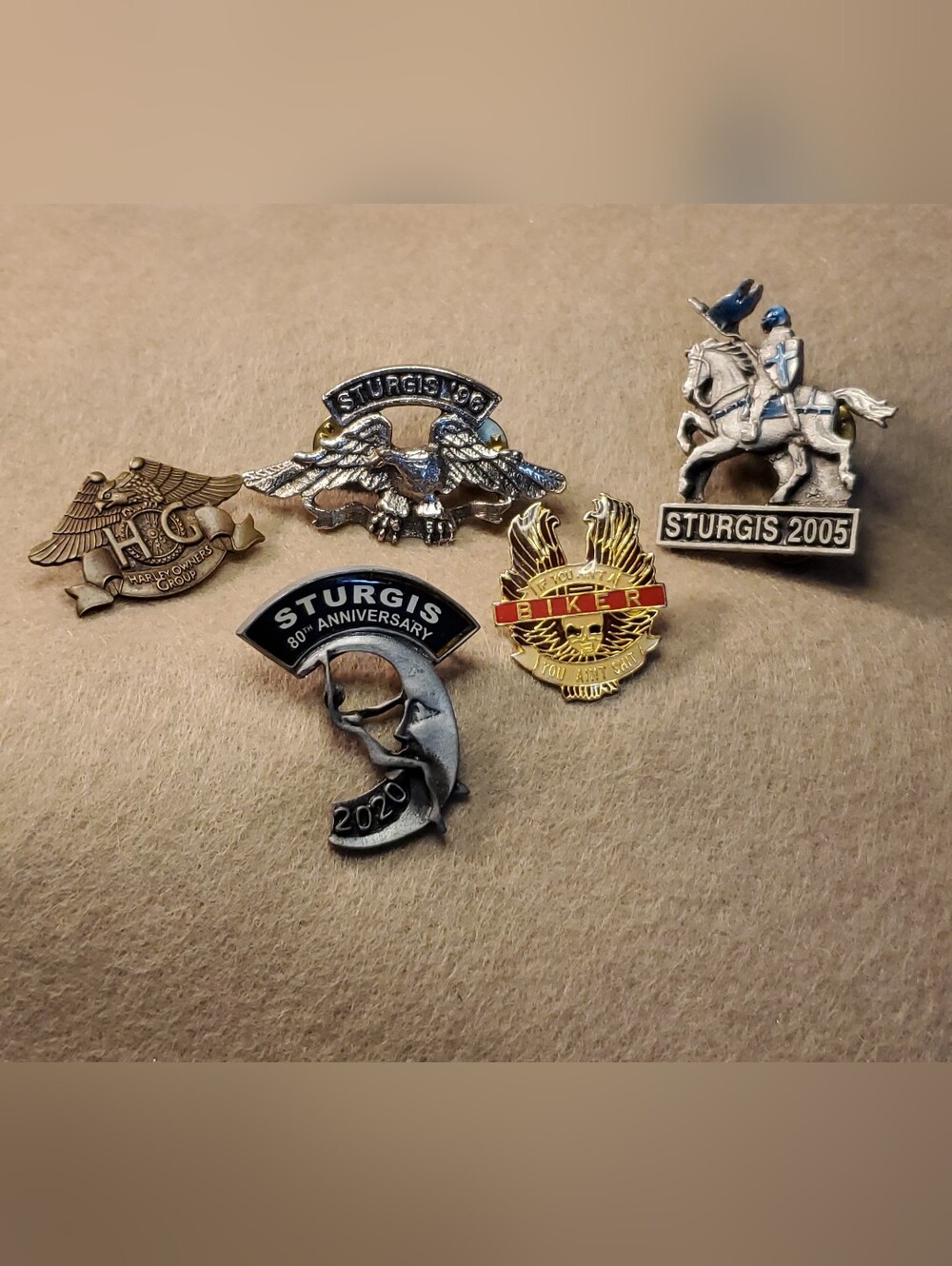 Motorcycle Sturgis Commemorative Pin Set - Metallic Multi-Color